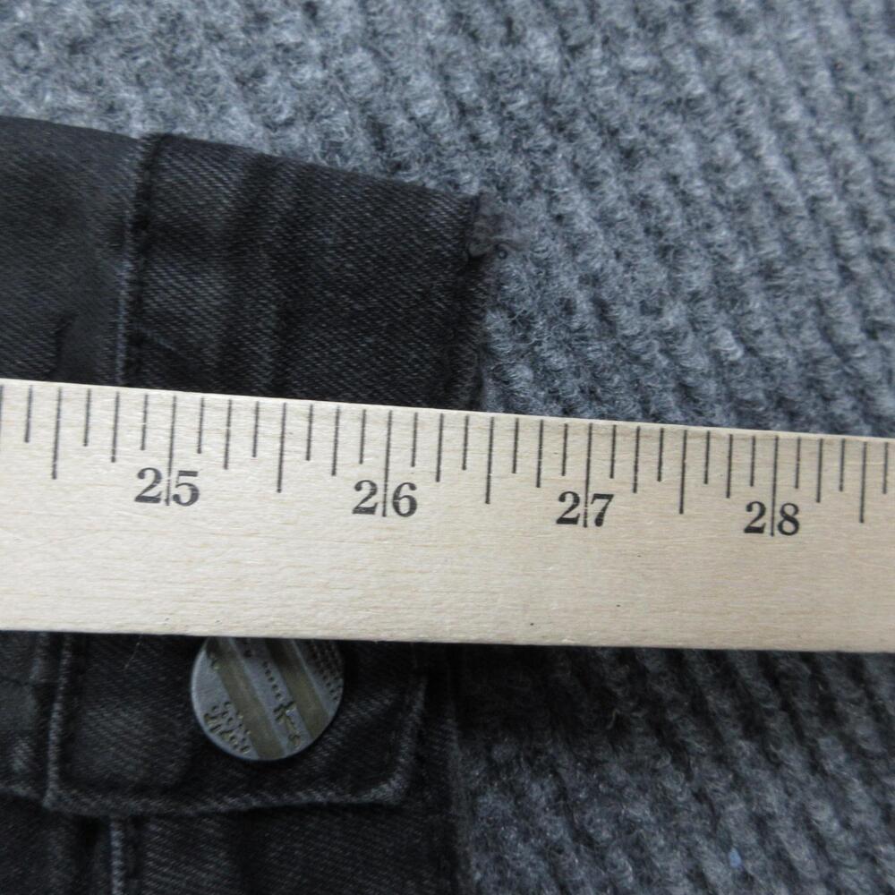 FWRD Denim Jacket Mens XL Black Biker Collared Pockets Stretch Button Tags NWT - Picture 15 of 16